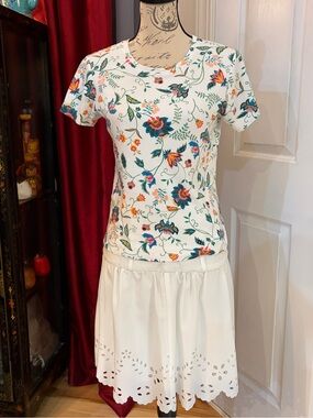Y2K Vanity White Eyelet Mini Skirt